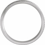 Rope Edge Grooved Comfort-Fit Concave Band