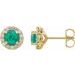 Round 4-Prong Halo-Style Earrings