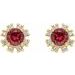 Round 4-Prong Halo-Style Earrings
