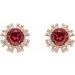 Round 4-Prong Halo-Style Earrings