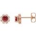 Round 4-Prong Halo-Style Earrings