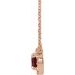 French-Set Halo-Style Necklace or Center