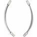 Baguette Accented Curved Bar Earrings