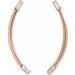 Baguette Accented Curved Bar Earrings