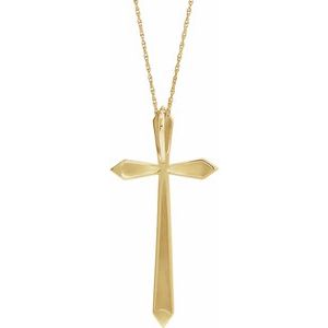 Elongated Cross Necklace or Pendant