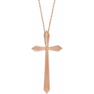 Elongated Cross Necklace or Pendant