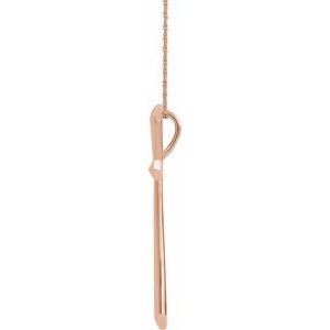 Elongated Cross Necklace or Pendant