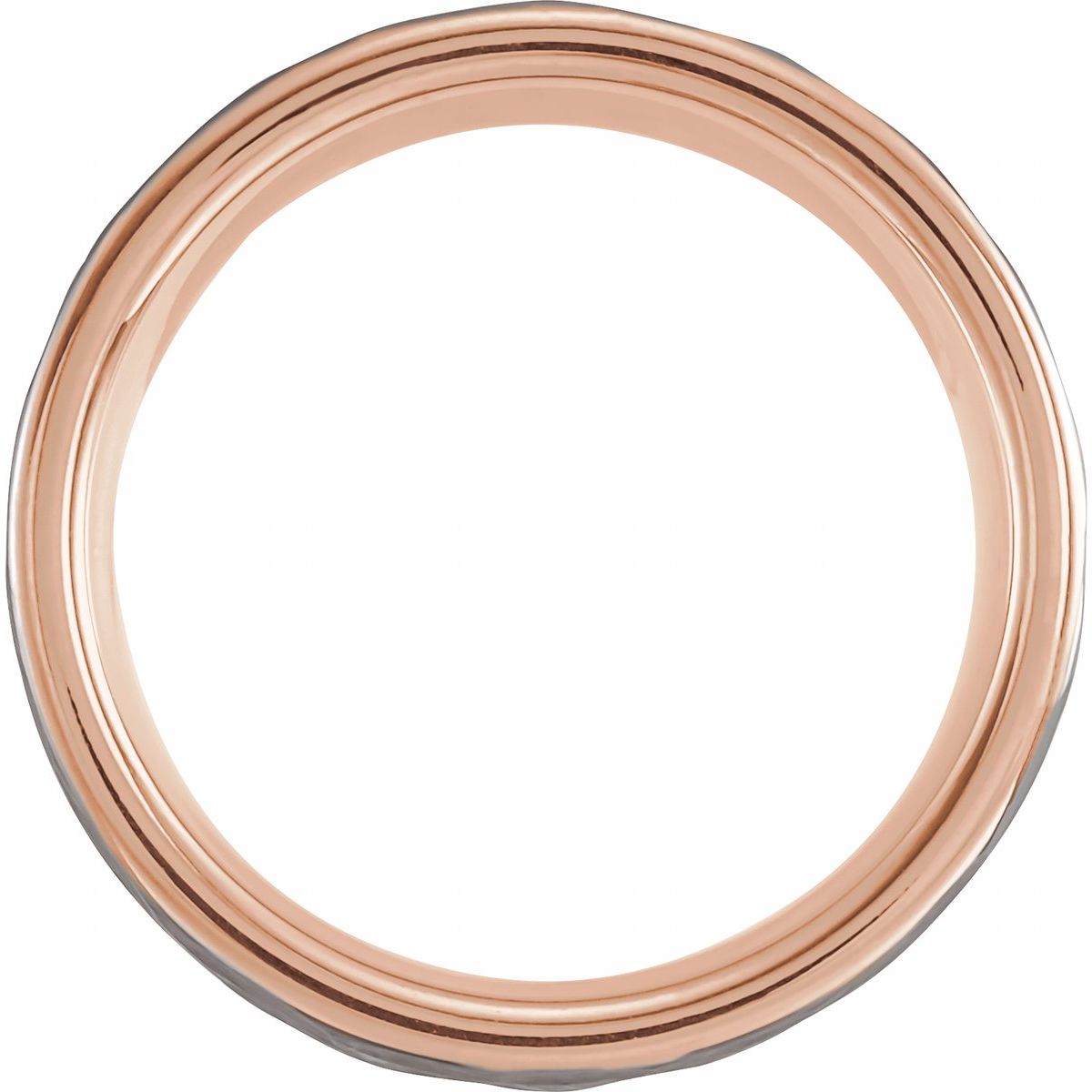 Comfort-Fit Flat Band with Hammered Finish