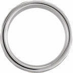 Comfort-Fit Flat Band with Hammered Finish
