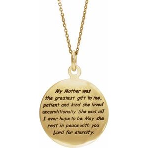 Comfort Wear Jewelry™ Loss of a Mother Necklace