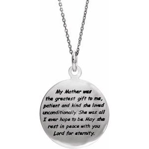 Comfort Wear Jewelry™ Loss of a Mother Necklace