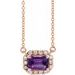 French-Set Halo-Style Necklace or Center