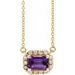 French-Set Halo-Style Necklace or Center
