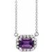 French-Set Halo-Style Necklace or Center