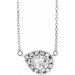French-Set Halo-Style Necklace or Center