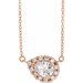 French-Set Halo-Style Necklace or Center