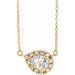 French-Set Halo-Style Necklace or Center
