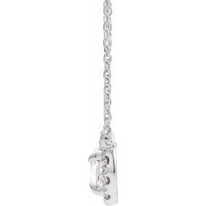 French-Set Halo-Style Necklace or Center