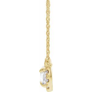 French-Set Halo-Style Necklace or Center
