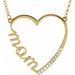 "Mom" Heart Necklace or Center