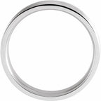 Pinched Grooved Comfort-Fit Half Round Band