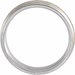 Grooved Comfort-Fit Half Round Band with Brush Finish