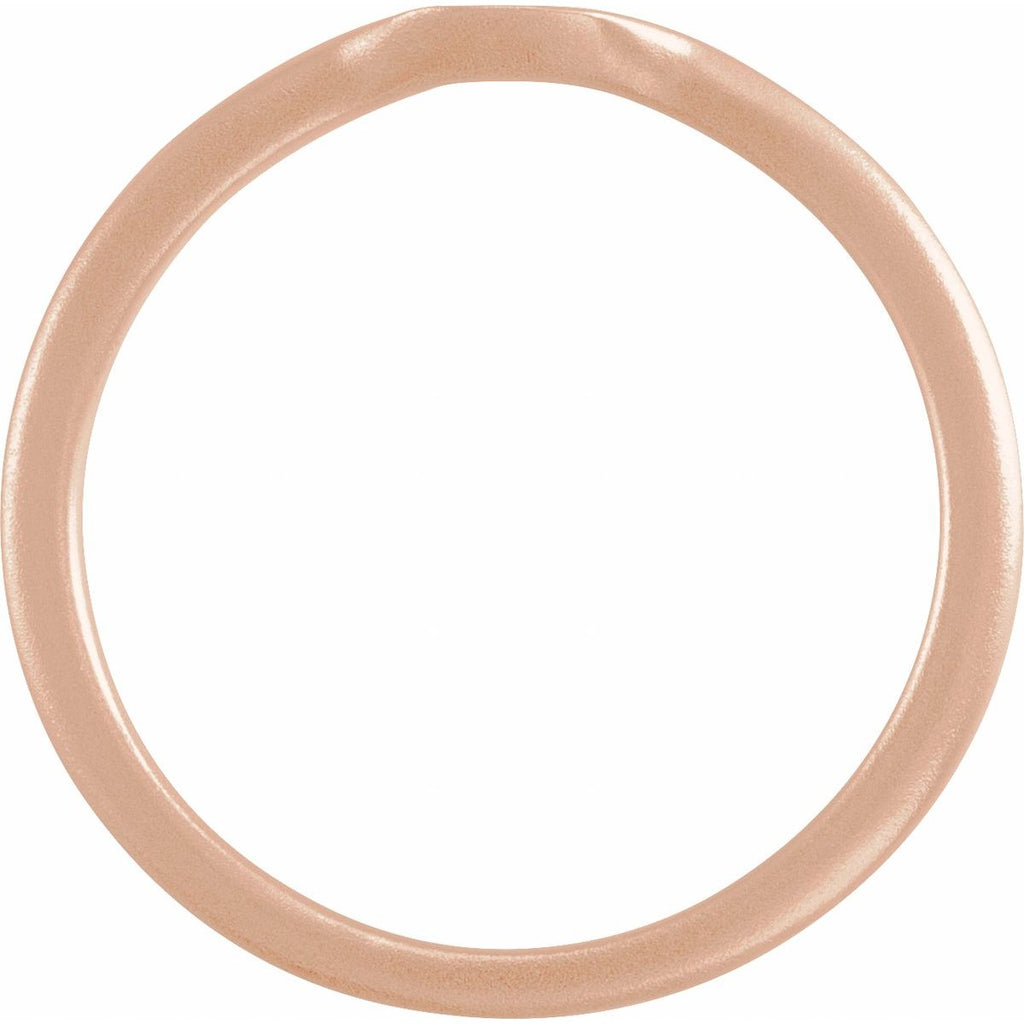 Bezel-Set Solitaire Engagement Ring or Band