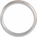 Grooved Comfort-Fit Half Round Band with Brush Finish
