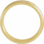 Grooved Comfort-Fit Half Round Band with Brush Finish