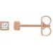 Square Bezel-Set Stud Earrings