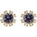 Round 4-Prong Halo-Style Earrings