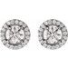 Round 4-Prong Halo-Style Earrings