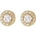 Round 4-Prong Halo-Style Earrings