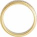 Single Sided Stepped Beveled-Edge Comfort-Fit Half Round Band with Brush Finish