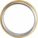 Single Sided Stepped-Edge Comfort-Fit Flat Band with Brush Finish