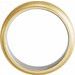 Single Sided Stepped-Edge Comfort-Fit Flat Band with Brush Finish