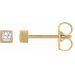 Square Bezel-Set Stud Earrings