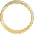 Milgrain Edge Comfort-Fit Flat Band with Matte Finish
