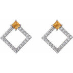 Accented Geometric Earrings