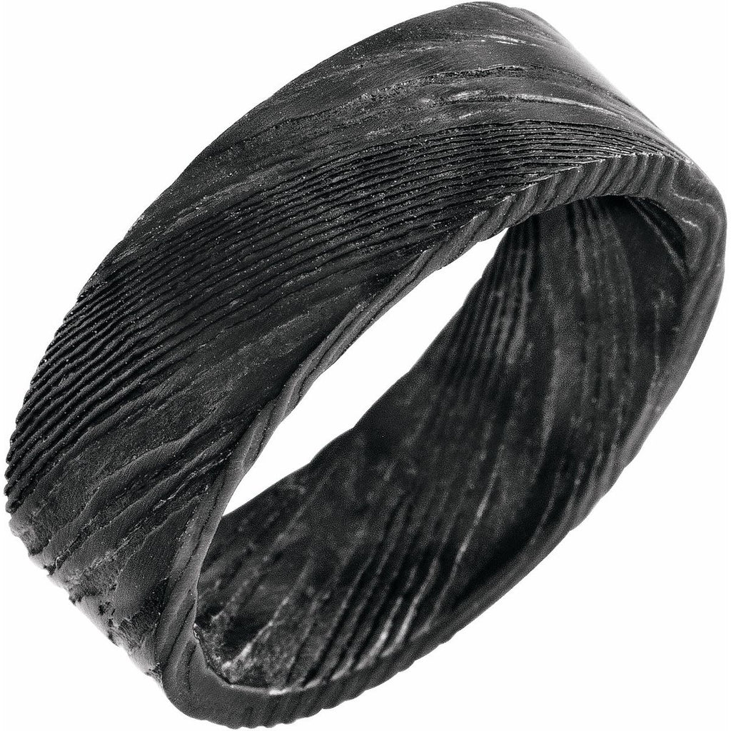 Damascus Steel Patterned Flat Band