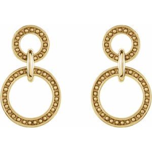 Beaded Circle Earrings