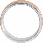 Milgrain Edge Comfort-Fit Flat Band with Matte Finish