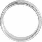 Milgrain Edge Comfort-Fit Flat Band with Matte Finish