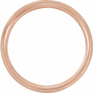Beveled-Edge Comfort-Fit Flat Band with Satin Finish
