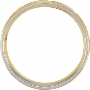 Greek Key Comfort-Fit Half Round Band
