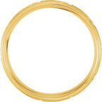 Greek Key Comfort-Fit Half Round Band