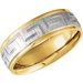 Greek Key Comfort-Fit Half Round Band