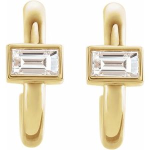 Accented Huggie Earrings