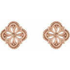 Vintage-Inspired Clover Earrings