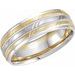 Stepped-Edge Milgrain Grooved Comfort-Fit Half Round Band with Satin Finish